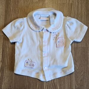 Vintage Baby Shirt With Embroidered Design